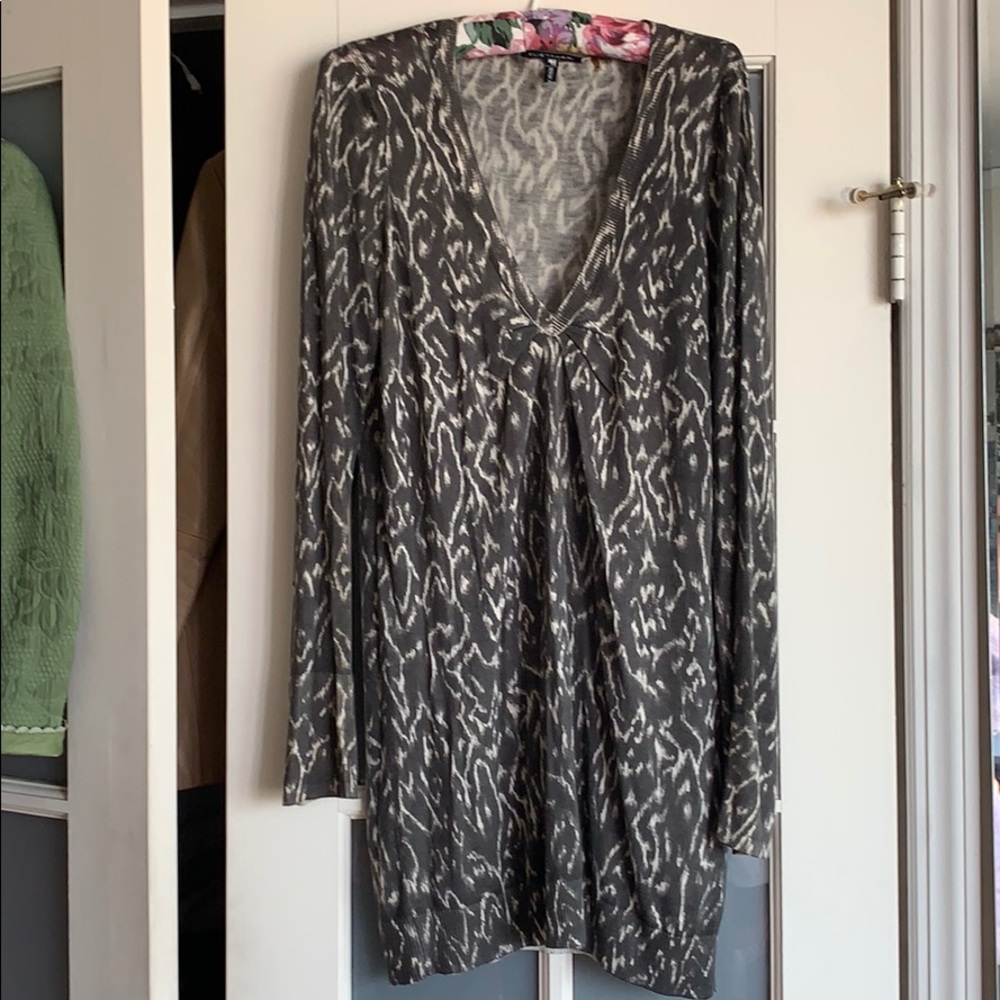 Elie Tahari grey and white dress-Size M